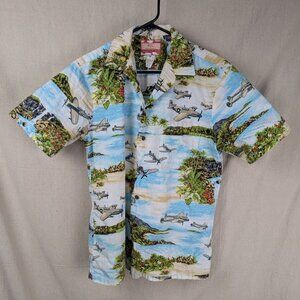 RJC CAMP Vintage Hawaiian Shirt - WWII Airplane Tropical Made in Hawaii …